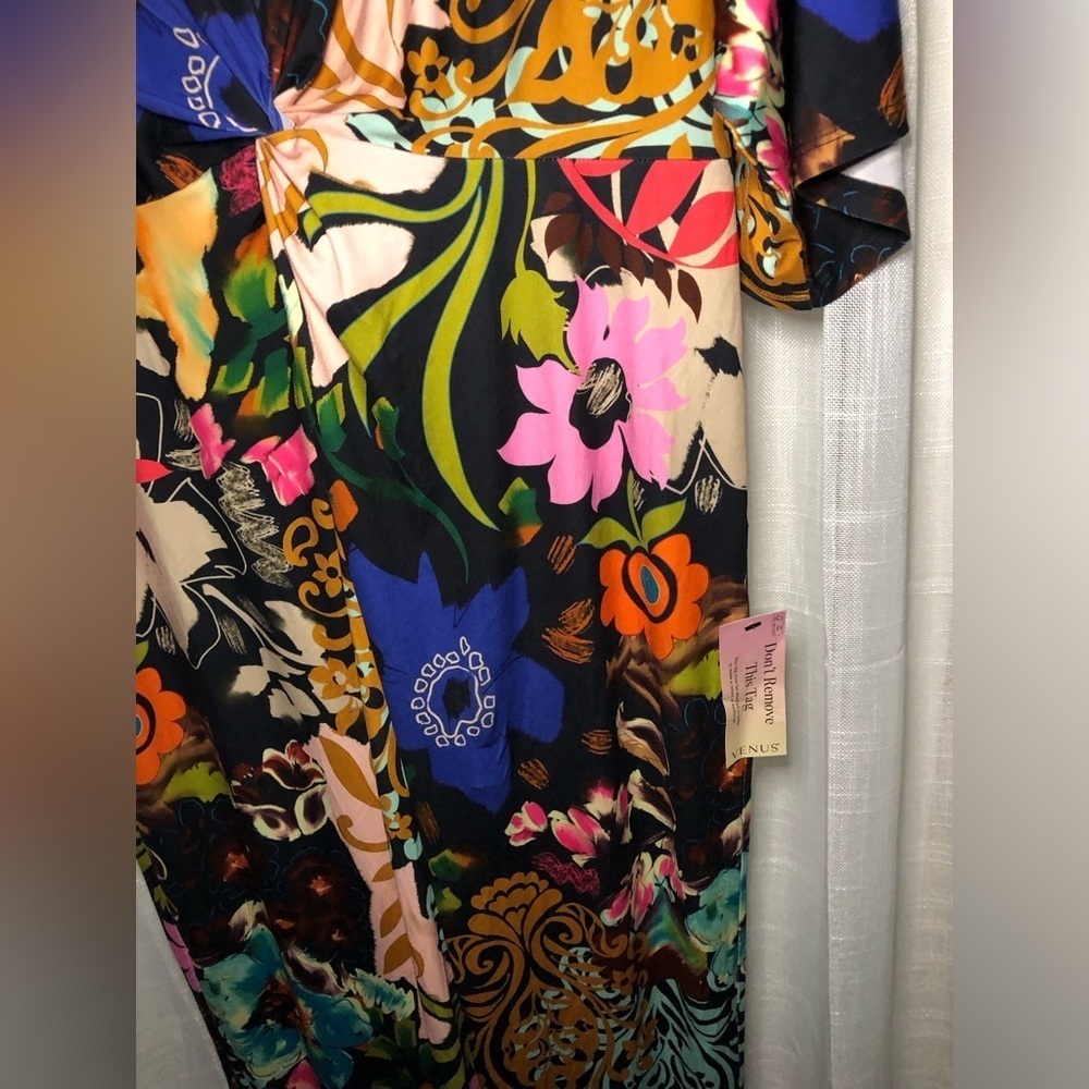 Floral Multicolor Maxi Dress Large - Picture 10 of 16